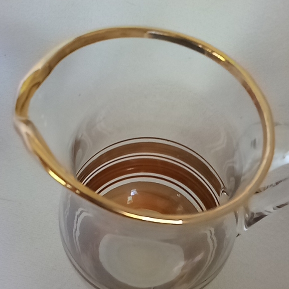 Beautiful Romanian glass mid-century sugar and creamer - Picture 5 of 7